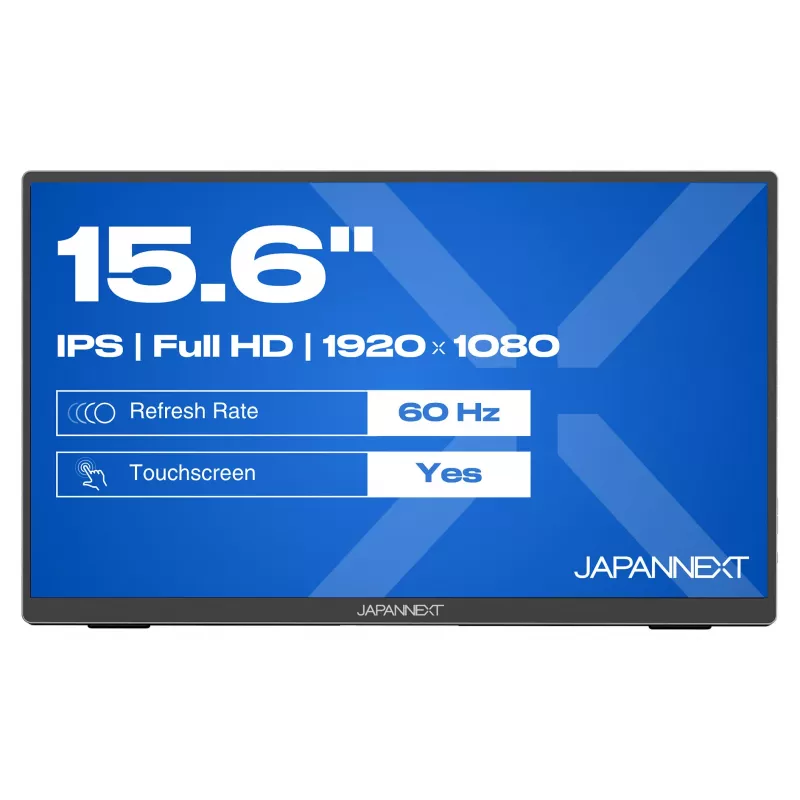 JAPANNEXT JN-MD-I156FHDR-T monitor 39,6 cm (15,6 colio) 1920x1080 Full HD LED liečiamasis ekranas pilkas