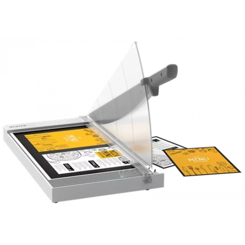 Leitz Precision Home Office popieriaus pjaustytuvas A3, 10 lapų, rankinis spaustuvas, nerūdijantis plienas, A3, 80 g/m², plienas