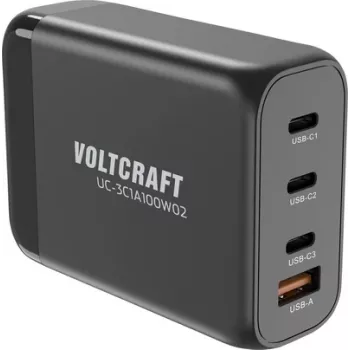 Voltcraft UC-3C1A100W02 USB įkroviklis 100 W kištukinis lizdas patalpoms USB-C USB-A (VC-16619005)