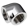 Alphacool 17589 Alkūnė G1/4 inch mot. × G1/4 inch mot. 90° Žalvaris Chromuotas 19.7 mm