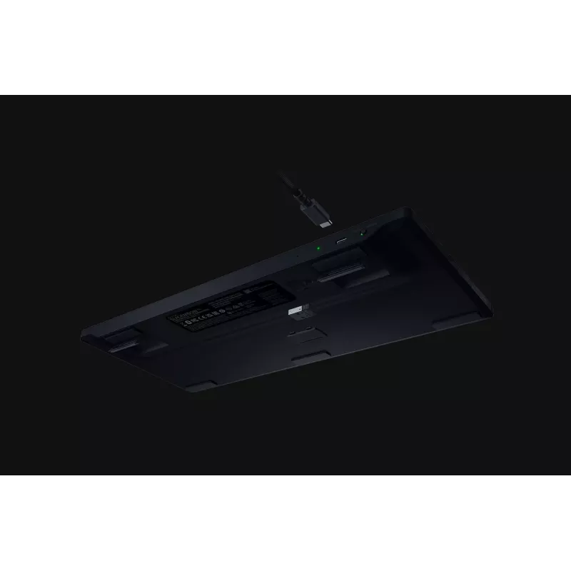Razer BlackWidow V4 Low-Profile Tenkeyless HyperSpeed klaviatūra, žaidimų, USB / RF belaidė / Bluetooth, QWERTY US International, juoda