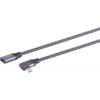 USB-C laidas S/CONN 13-56010 USB 3.2 Gen 2x2 0,5 m pilkas
