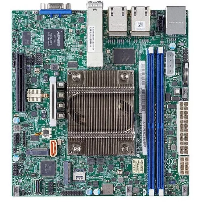 Pagrindinė plokštė Supermicro A3SPI-8C-LN6PF mini-ITX Atom C5325 (8C/8T) 2.4 GHz Bulk