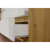 Komoda su 6 stalčiais 120 cm Top E Shop Malwa — Artisan Oak / Balta, medžio drožlių plokštė