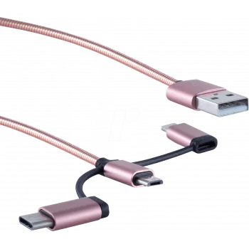 USB laidas ShiverPeaks BS14-50074 1 m USB A / USB-C, Micro-USB B, Lightning