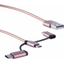 USB laidas ShiverPeaks BS14-50074 1 m USB A / USB-C, Micro-USB B, Lightning