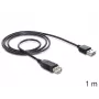 USB laidas DeLOCK EASY-USB 2.0-A 1 m juodas