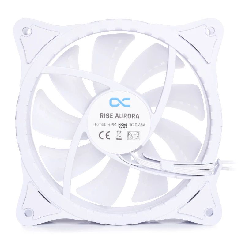 Alphacool Rise Aurora 120mm ARGB korpuso ventiliatorius - baltas