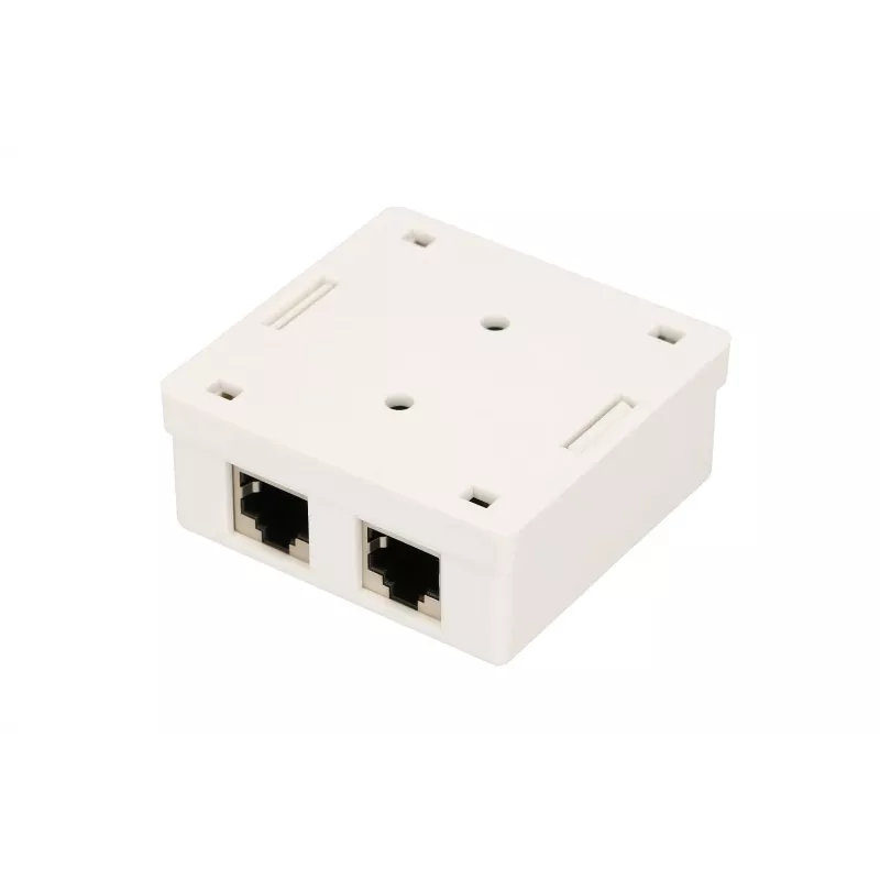 Paviršinis tinklo lizdas Extralink EX.9649 — 2x RJ45 Cat5e STP