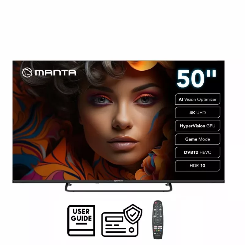 Televizorius Manta 50LUV125E 50 colių LED ekranas 4K raiška