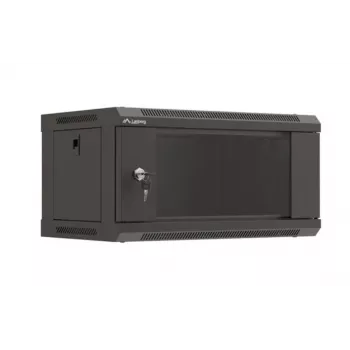 Sieninis montažinis stovas LANBERG WF03-5304-10B 19 colių 4U juodas, stiklinės durys