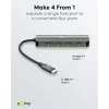Goobay Slim 4 prievadų USB-C centras 10 Gbit/s (76565)