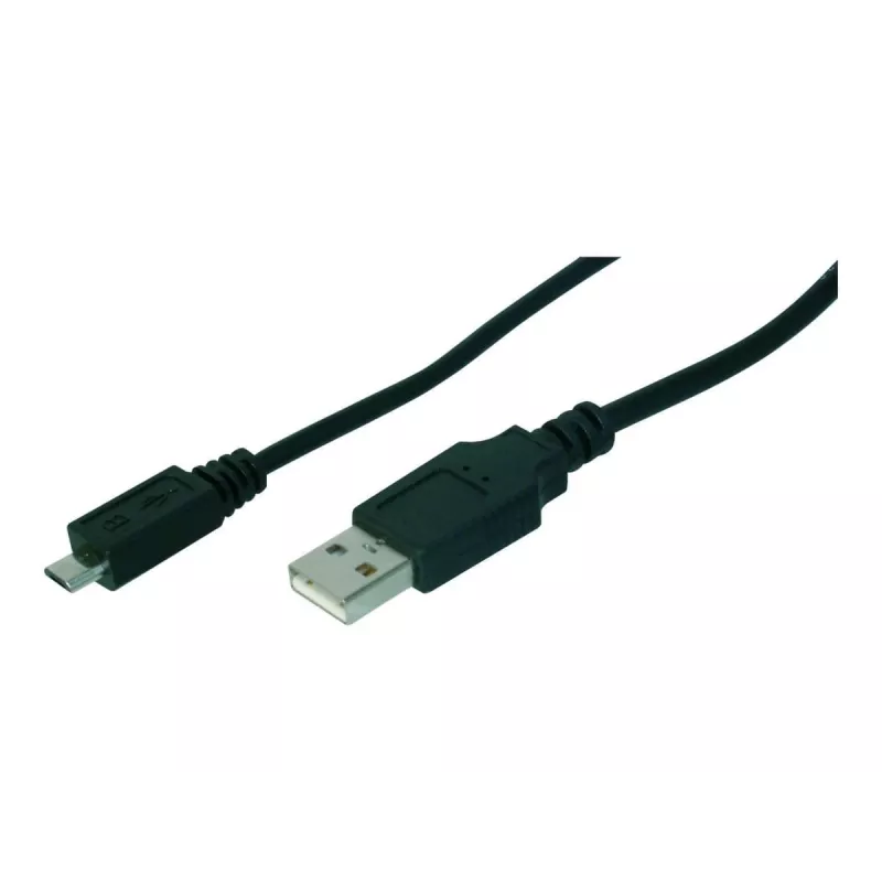 Assmann USB jungiamasis laidas, tipas A - micro B, 1,0 m, USB 2.0, juodas (AK-300127-010-S)