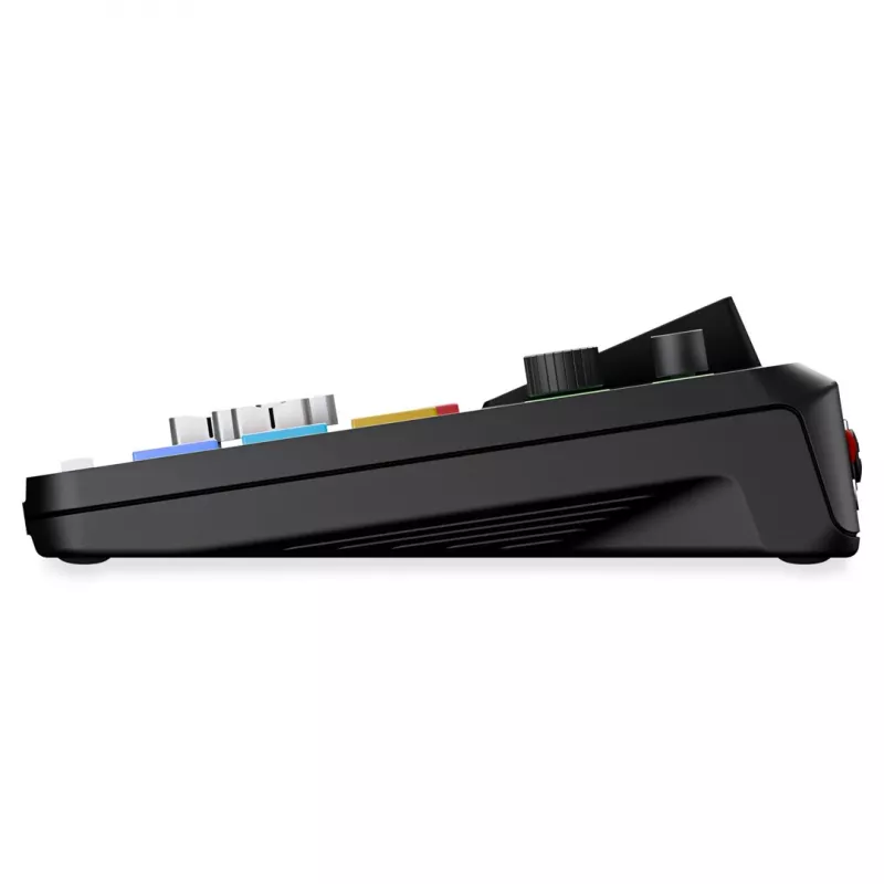 Studijos valdiklis RØDE Caster Duo Black – 2 kombinuoti XLR/TRS, 2 TRS linijiniai išėjimai, 48 kHz, 24 bitai, jutiklinis ekranas, Wi‑Fi, Bluetooth