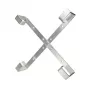 Kabelių laikiklis Extralink Four Arms aliumininis rėmas S500 — 500 x 500 x 70 mm, stalas/siena, aliuminis