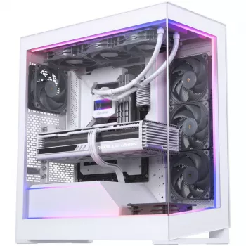 Phanteks NV5 Premium DRGB ARGB apšvietimo rinkinys su maitinimo šakotuvu ir pagrindinės plokštės dangteliu, baltas