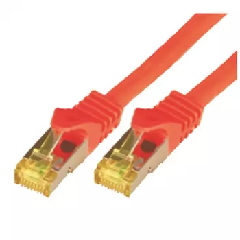 M-CAB Patch-Cable RJ-45 (M) į RJ-45 (M) 50 cm SFTP PiMF Cat.7 Halogen-Free, Moulded, Snagless Raudona