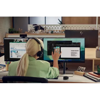 HP 710 įkraunama tyli pelė, ambidekstrinė, RF belaidė + Bluetooth, 3000 DPI, juoda