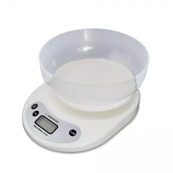 Virtuvinės elektrinės svarstyklės ESPERANZA EKS007 — 5 kg talpa, 1 g tikslumas, balta