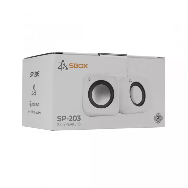 Garsiakalbiai Sbox SP-203 White, 20W