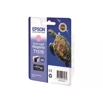 Epson Turtle T1576 ryškiai šviesiai purpurinis kasetė, didelės talpos (XL), 25,9 ml, 2300 puslapių
