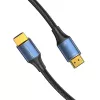 Vention HDMI-A laidas, vyriškas-į-vyrišką, 8K, 5 m, mėlynas, aliuminio lydinio jungtys, medvilninis pynimas