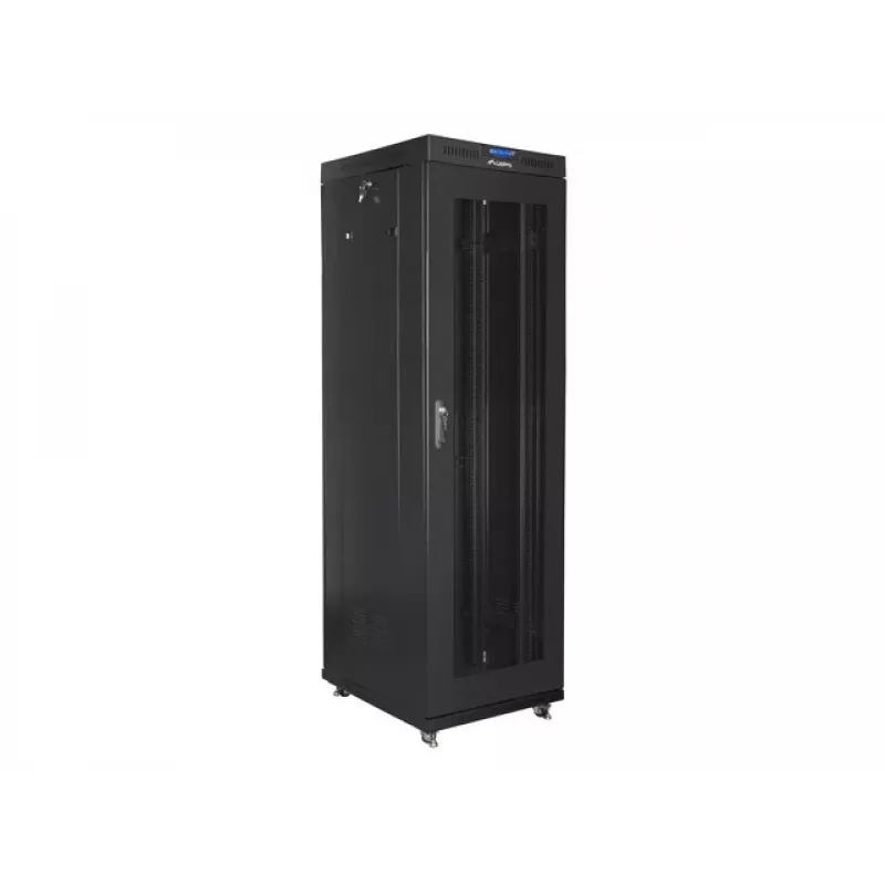 Stovo spinta LANBERG FF01-6842-23BL 42U laisvai pastatoma, 2127,5×600×800 mm, IP20, rakinamas užraktas, ratukai