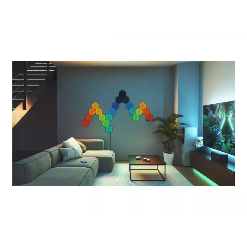 Nanoleaf NL42-0101HX-3PK išplėtimo rinkinys – itin juodi šešiakampiai (riboto leidimo)