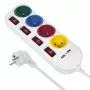 Maclean MCE229W ilgintuvas – 4 kištukiniai lizdai, 2× USB, 1,5 m laidas, baltas