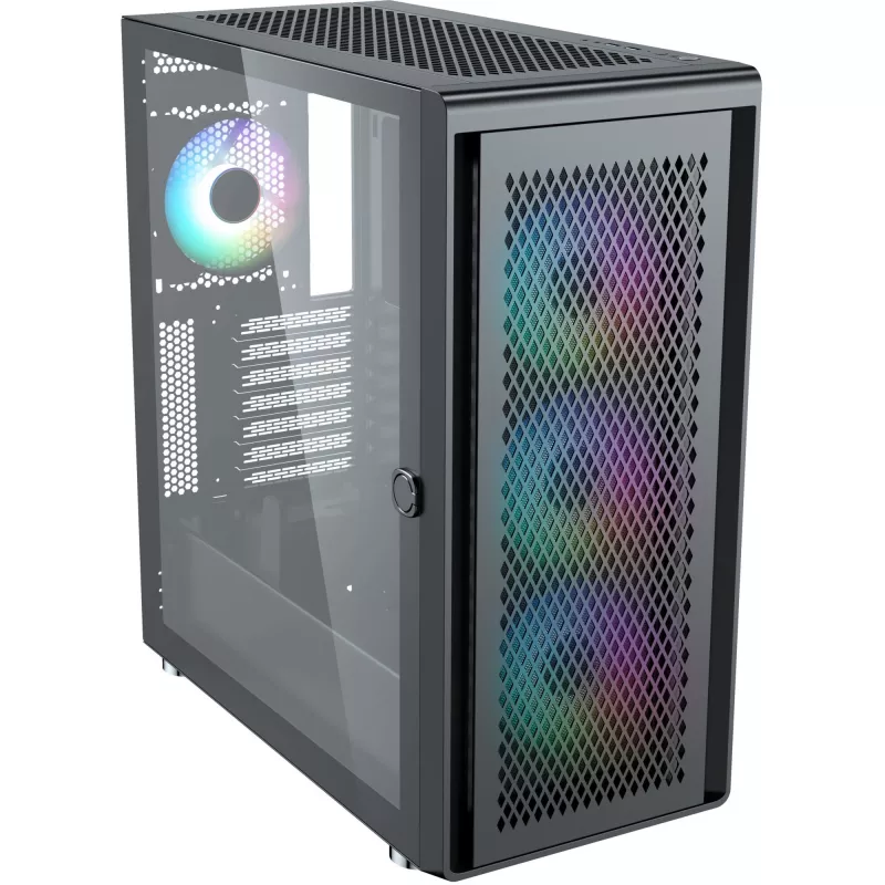 PC korpusas Silentware Air 100 Black – mid-tower ATX korpusas, juodas