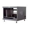 Stovo lentyna TECHLY 367652 kabelių tvarkyklė su 3M lipnia juosta, plieninė, 550×550×410 mm, juoda