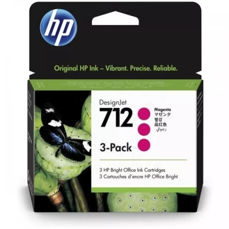 HP 712 (3ED78A) rašalo kasetė, purpurinė