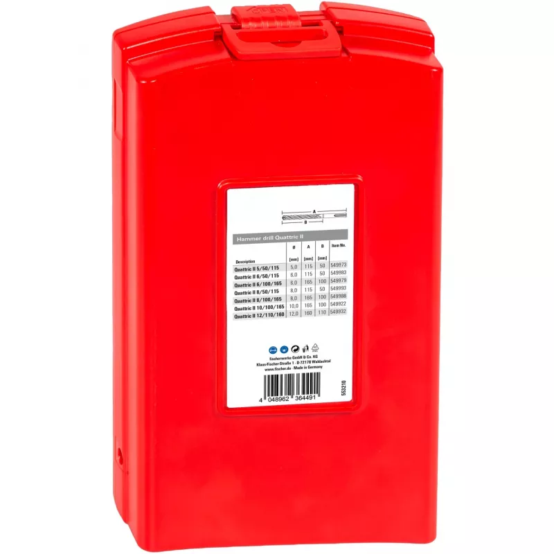 Gręžtuvų rinkinys Quattric II Set, SDS plus (5 dalių, Ø 5-12 mm)