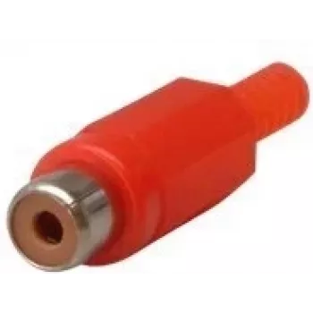 RCA lizdas, raudonas, kabelio skersmeniui iki 4 mm (10805B)