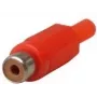 RCA lizdas, raudonas, kabelio skersmeniui iki 4 mm (10805B)