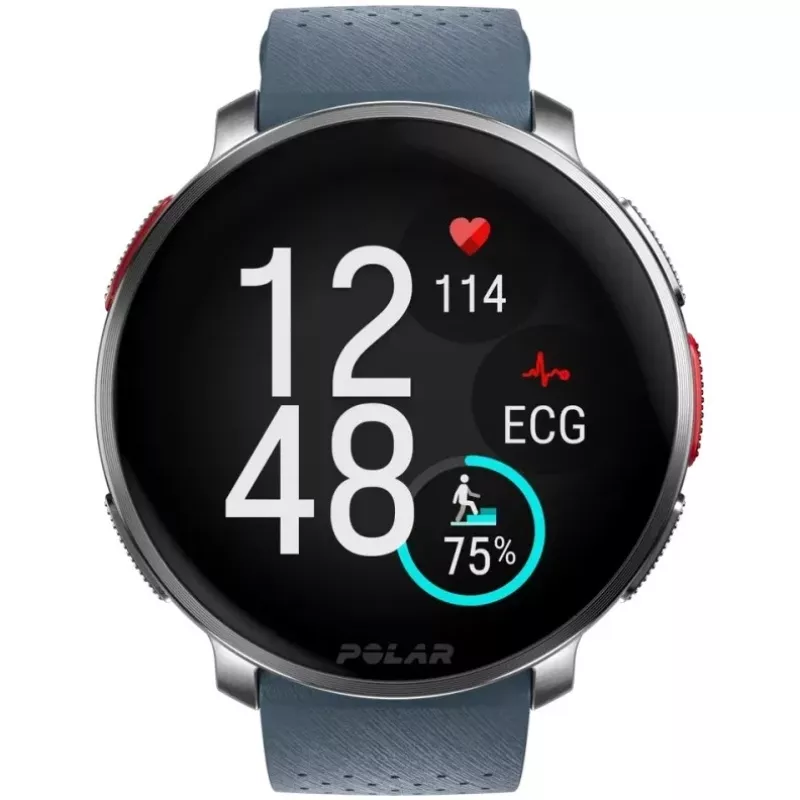 Polar Vantage V3 - Aliuminis - Sportinis laikrodis su dirželiu - Silikoninis - Ekranas 3,5 cm (1,39 col.) - 32 GB - Bluetooth - 57 g - dangaus mėlyna (900108892)
