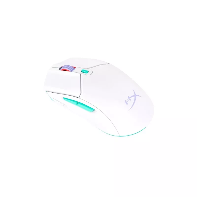 HyperX Pulsefire Haste 2 Core Wls – žaidimų pelė (balta/žalia/violetinė)