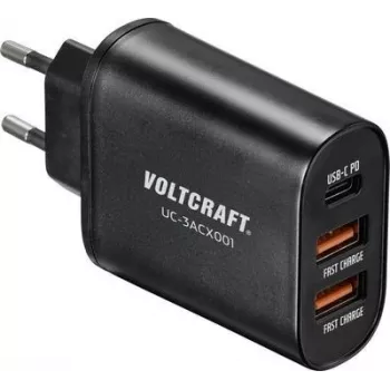 VOLTCRAFT UC-3ACX001 VC-12231145 USB įkroviklio lizdas su 3x USB ir USB-C™ (Power Delivery), 3000 mA