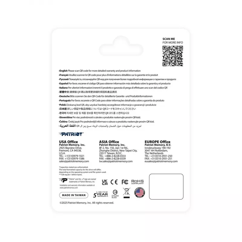 SSD diskas Patriot 500GB M.2 PCIe 4.0 P410
