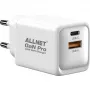 Kroviklis ALLNET PSU-GaNPD-USB-1A1C-45W 45W USB-C PD ir USB-A QC GaN įkroviklis