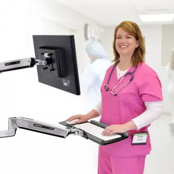Prie sienos montuojama klaviatūros ranka Ergotron LX Sit-Stand