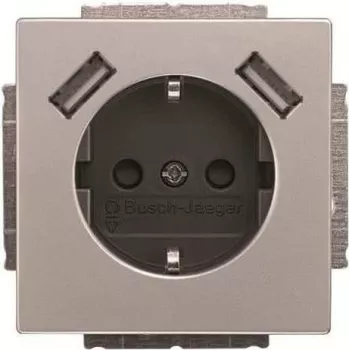 BJ 20 EUCB2USB-866 SCHUKO lizdas su 2x USB jungtimis (2CKA002011A6283)