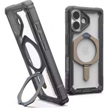 UAG Urban Armor Gear Plasma XTE MagSafe Kickstand Dėklas | Apple iPhone 17 | pelenų (permatomas)/titanas | 114526113136