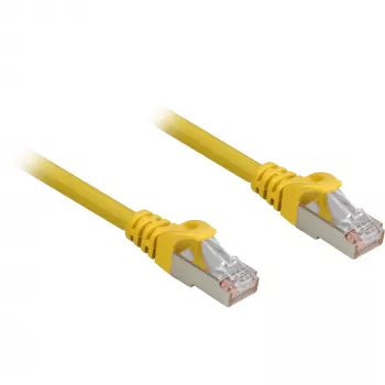 Tinklo kabelis Sharkoon Cat.6a SFTP RJ-45 Cat6a 0,25 m Geltonas