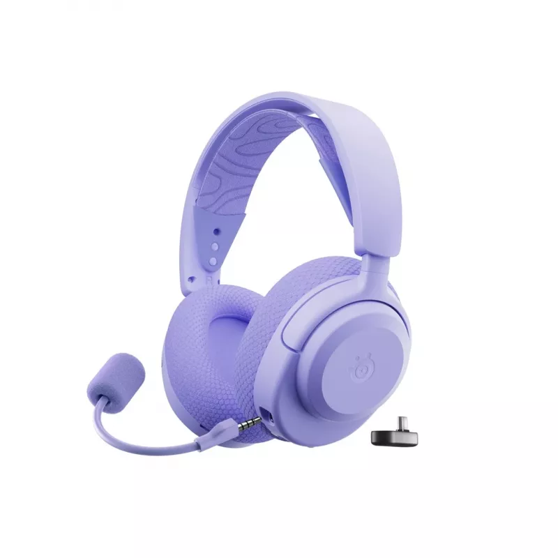 Ausinės Steelseries Arctis Nova 3P Wireless, skirta PlayStation, levandų spalvos