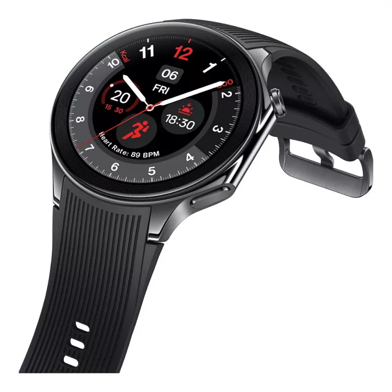 OnePlus Watch 2 46 mm išmanusis laikrodis su fluoroelastomeriniu dirželiu