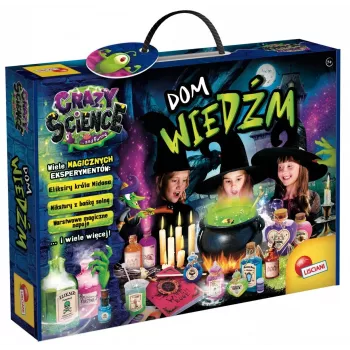 Mokomasis chemijos rinkinys Liscianigiochi Crazy Science Witches House (modelis 304-PL100255)