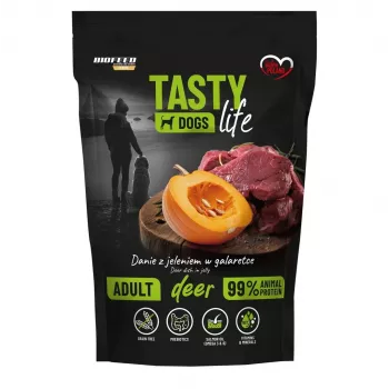 BIOFEED Tasty Dogs Life Deer šlapias šunų maistas su elniena – 150g