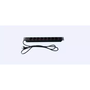 MicroConnect CABINETACC23 maitinimo skirstytuvas (PDU) 8 lizdai 1U juodas