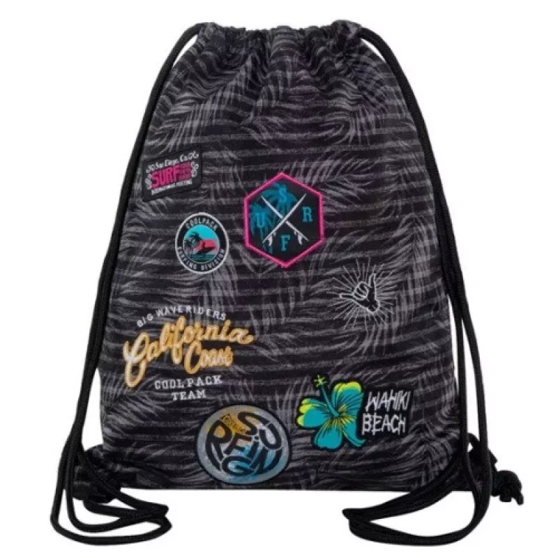 Kuprinė Gymsack Coolpack Sprint Sprint Badges Girls Grey